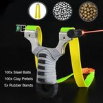 New Laser Slingshot Powerful Hunting Catapult With Rubber Band Outdoor Slingbow