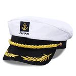 Navy Captain Hat Skipper Yacht Hat Sailor Costume Cosplay Fancy Dress