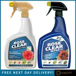ROSE CLEAR ULTRA GUN SPRAY 3 IN 1 ACTION KILLS APHIDS FUNGUS PREVENTS ATTACKS