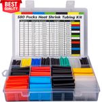 580Pcs Heat Shrink Tubing Tube Sleeve Kit Electrical Assorted Cable Wire Wrap
