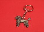 Poodle Dog Collectable Pewter Keyring FREE POUCH Mum Dad Poodle Xmas Gift NEW