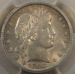 1892-O Barber Quarter 25c PCGS Certified AU58 PQ + Worthy Coin