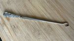 Antique Edwardian Sterling Silver Repoussé Bird Button Hook – Hallmarked – 23cm