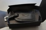 NIB Genuine Bentley Luxury Premium Black Leather Travel Luggage Tag Bag Label ID