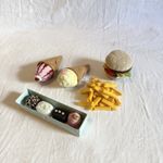 HABA Fabric & Felt Play Food Bundle Burger Chips Ice Cream Cakes Pretend Kitchen