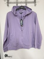 M&S Goodmove Full Zip Hoodie Size 14 Hooded Jumper Top Violet Purple BNWT