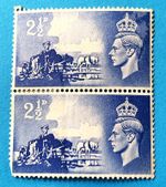 1948, PAIR OF 2½d blue THIRD ANNIVERSARY OF LIBERATION CHANNEL ISLANDS SG C2 NEW
