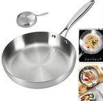 28cm Stainless Steel Frying Pan Non-Stick Pan Fried Steak Pot Uncoated Kitchen