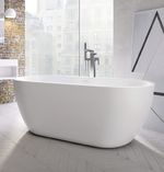 Scudo Onyx 1655mm Freestanding Double Ended Acrylic Bath White BATH-DE1655