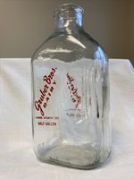 Vintage Half Gallon Milk Bottle Gruber Bros. Dairy Baraboo Wisconsin