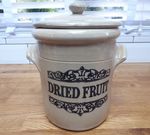 Vintage Dried Fruit Lidded Stoneware Moira Pottery Storage Jar