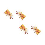 Reusable Orange Maple Leaf Wall Sticker PVC Autumn Leaf Pattern Removable Decor