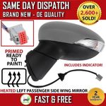 FORD FIESTA MK7 2008-2012 LEFT PASSENGER SIDE ELECTRIC DOOR WING MIRROR UNIT