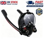 Full Face Snorkel MaskDouble-Tube Dry Top Diving Mask 180°Panoramic Anti-Fog UK