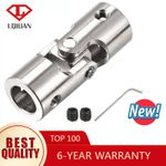 12mm To 12mm Inner Dia Rotatable Universal Joint Shaft Coupling With Screws UK