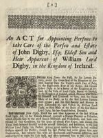Antique 1714 Indenture Lord William Digby, Irish, Lunacy, Asylum Interest - Rare