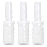 JoyTube Plastic Hose Barb Reducer Pipe Fittings 3/4" to 3/4"-5/16", White