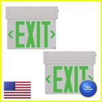 Lithonia Lighting BE W G SM CP2 M2 Edge-lit LED Exit Sign Green 2-Pack