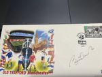 1966 World Cup winner Sir Bobby Charlton signed Old Trafford Manchester cover