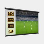 100 Inch Pull Down Projector Screen Wall Mount Home Cinema Display Screen