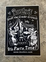 NEW 2009 BUSHYS ALE /  BEER ISLE OF MAN TT  RACE STICKER DECAL MOTORCYCLE RACING