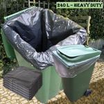 240L Bin Bags Black Heavy Duty Wheelie Refuse Sacks Strong Liners Rubbish Bags
