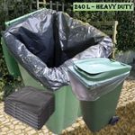 240L Bin Bags Black Heavy Duty Wheelie Refuse Sacks Strong Liners Rubbish Bags