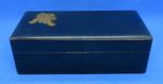 Japanese black wood & brass vintage Victorian Meiji Period oriental antique box