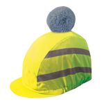 Equetech Hi-Vis Vision Water Resistant Deluxe Pom Hat Silk Helmet Cover - NEW