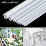10pcs ABS Round Tube White Plastic Hollow Pipe Sand Table Model Making 2-10mm