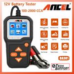 Auto Car Battery Tester Analyzer 100-2000 CCA Cranking Charging System 6V 12V UK