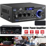 600W bluetooth Stereo Amplifier Amp HIFI Audio Radio 2CH USB AUX FM Car Home