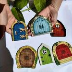 Set of 6 Pcs Fairy Doors for Garden Trees, Houses Imps Nymphs Cute Novelty