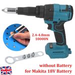 For Makita LXT 18V Battery Cordless Brushless Tool 2.4-4.8mm Electric Rivet Gun