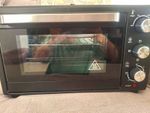 Electric Toaster Oven 240V Black/Silver, 60 Min Timer, Temp Control