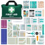 210 Piece Premium First Aid Kit for Car, Travel, Camping, Hiking, Home, Office