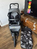 Out N About Nipper Sport V4 Running Buggy/ Pushchair in Steel with Footmuff 