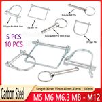 5mm 6mm 8mm 10mm 12mm Shaft Locking Pins D Clip Trailer Tractor Drop Side Pin