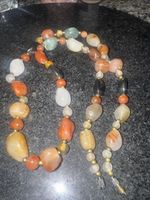 Long Scottish Agate Vintage Necklace