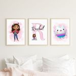 Childrens Personalised Gabby's Dollhouse Print - A5 A4 A3 Unframed