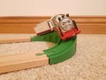 Banked 180 degree curve for wooden train track, fits Brio, Lillabo, Bigjigs etc.