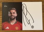 Luke Shaw, Manchester United, Official 2025/26 Club Card, Hand Signed
