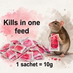 Rodent Rat Mouse Strong Killer Poison Pasta Bait Sachets Single Feed Kills Fast