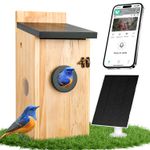 Smart Bird House With Camera, 2K Birdhouse Camera For Outdoors with Solar Panel