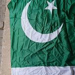 Pakistan National Country Flag Green & White Crescent and Star Design