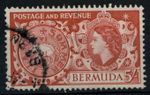 Bermuda 1953 SG#148, 5s Carmine QEII Used #F2007