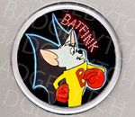 BATFINK round COASTER - RETRO CARTOON CLASSIC!