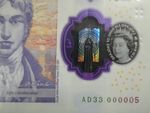 SERIAL NUMBER 5~SARAH JOHN (GB/ENGLAND) £20 POLYMER BANKNOTE PMG 35 CHOICE VF