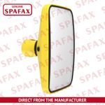 SPAFAX VM1R Yellow Heated 12v Unbreakable Rear View Vehicle Mirror Bus Truck