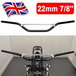 Universal Handlebars Black 22mm 7/8" inch Motorbike Motorcycle Bars UK